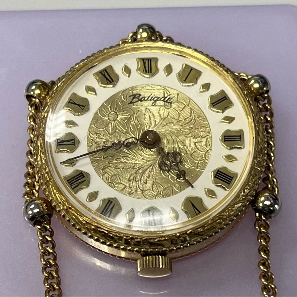 Vintage Balique 12k GF pocket watch necklace